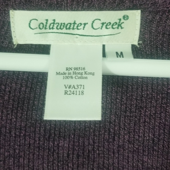 Coldwater Creek V-Neck Button Up Cardigan Sweater. Size Medium. 100% Cotton. - Picture 6 of 7